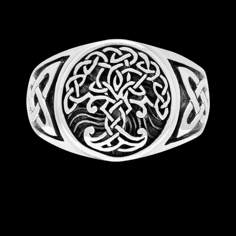 vkngjewelry Bagues Yggdrasil Silver Signet Ring