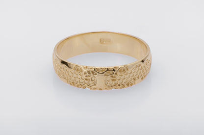 vkngjewelry Ring Handcrafted Yggdrasil Symbol Gold Ring