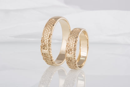 vkngjewelry Ring Handcrafted Yggdrasil Symbol Gold Ring