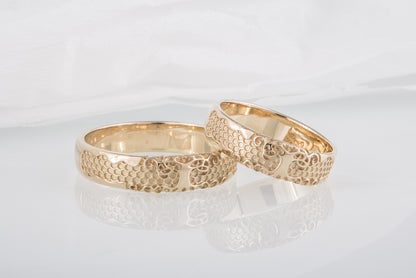 vkngjewelry Ring Handcrafted Yggdrasil Symbol Gold Ring