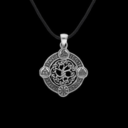 vkngjewelry Pendant Handcrafted Yggdrasil The World Tree Norse Sterling Silver Pendant