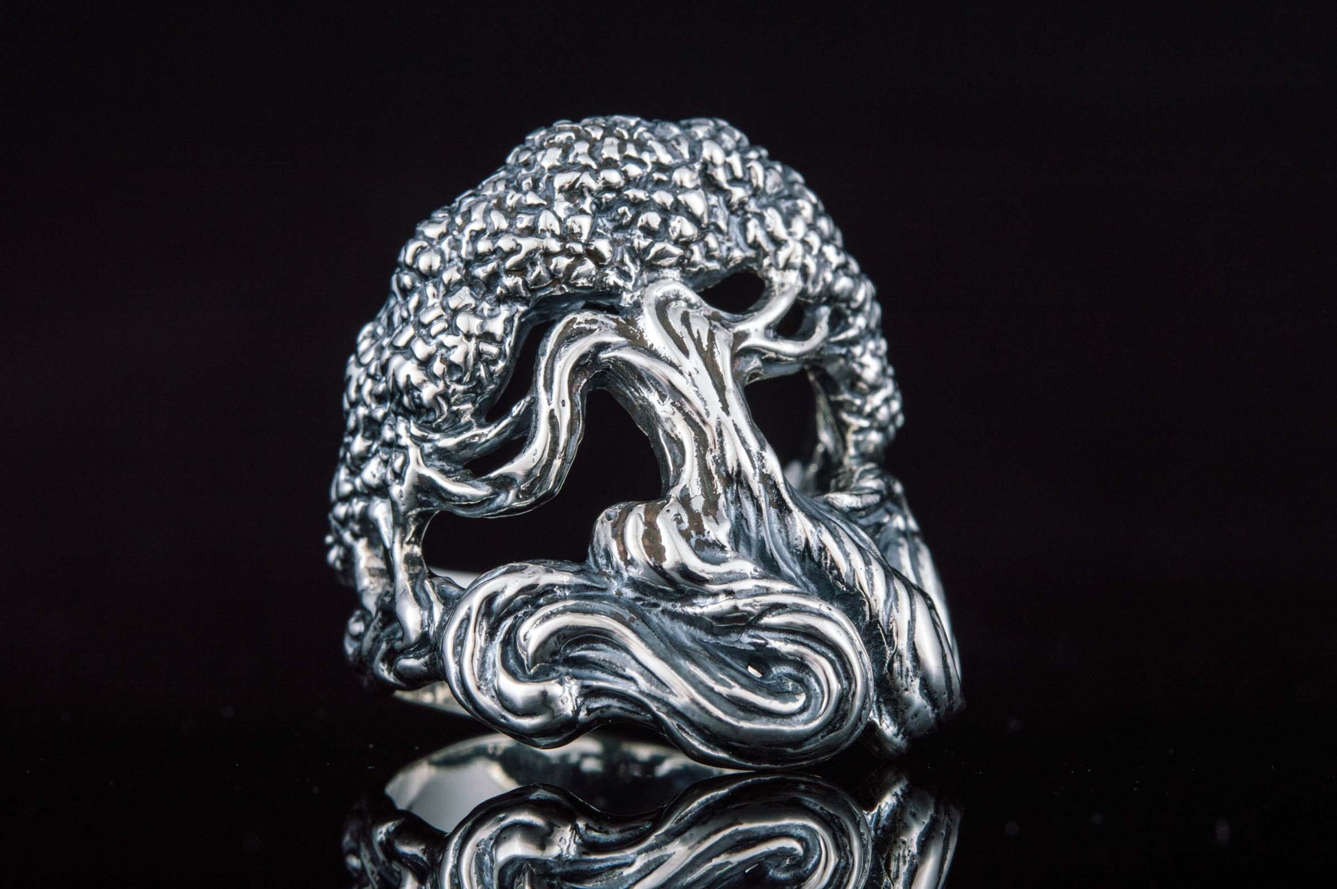 vkngjewelry Ring Handcrafted Yggdrasil World Tree Sterling Silver Ring