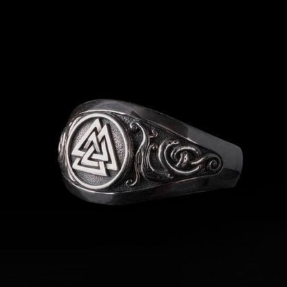 vkngjewelry Bagues Handcrafted Valknut Silver Ring